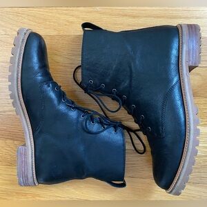 Madewell Claire Black Lace Up Leather Boot 11